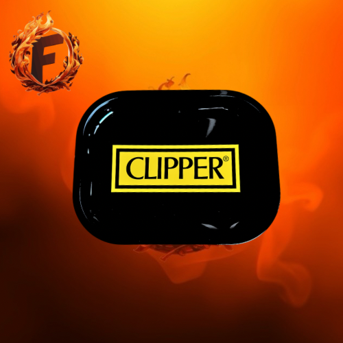 Rolling Tray Schwarz mit Clipper Logo 