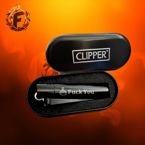 MetallClipper Matt Schwarz mit Gravur 🖕🏻FY